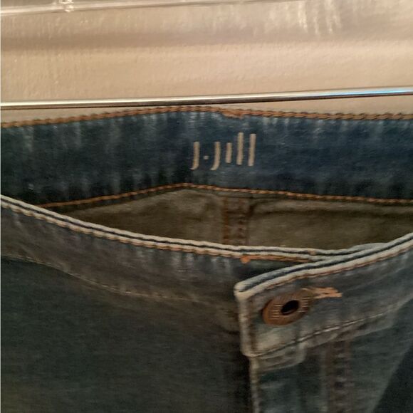 J JILL SIZE 14 TRIED & TRUE FIT SLIM ANKLE STRETCH HIGH RISE JEANS - Picture 7 of 9